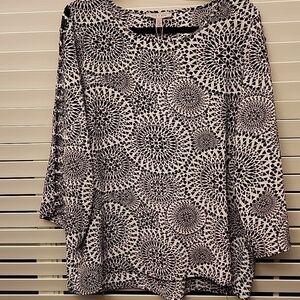 NWT Grey & Gray Black & White Geometric Shirt Sz XL